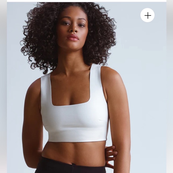 Commando faux leather square neck crop top white! - Picture 1 of 3
